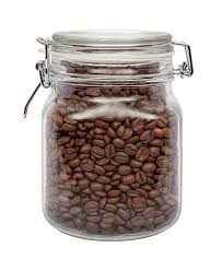 Coffee Beans Crystal Jar